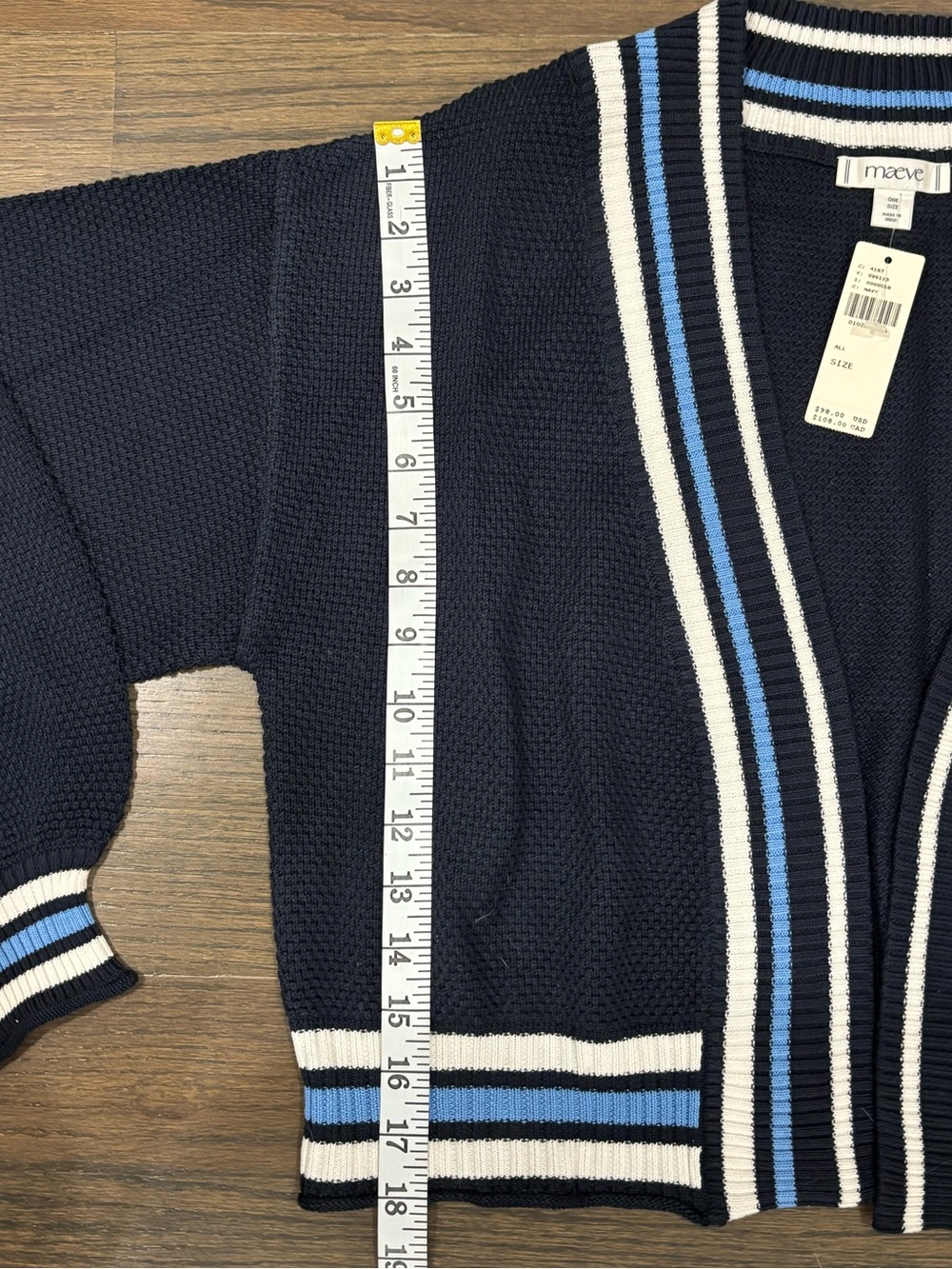 Maeve Short Waffle Cardigan Sweater from Anthropologie, NWT - Picture 6 of 7